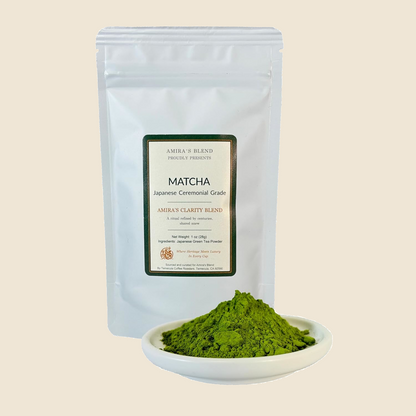 Amira’s Clarity Blend – Japanese Ceremonial Grade Matcha 1oz